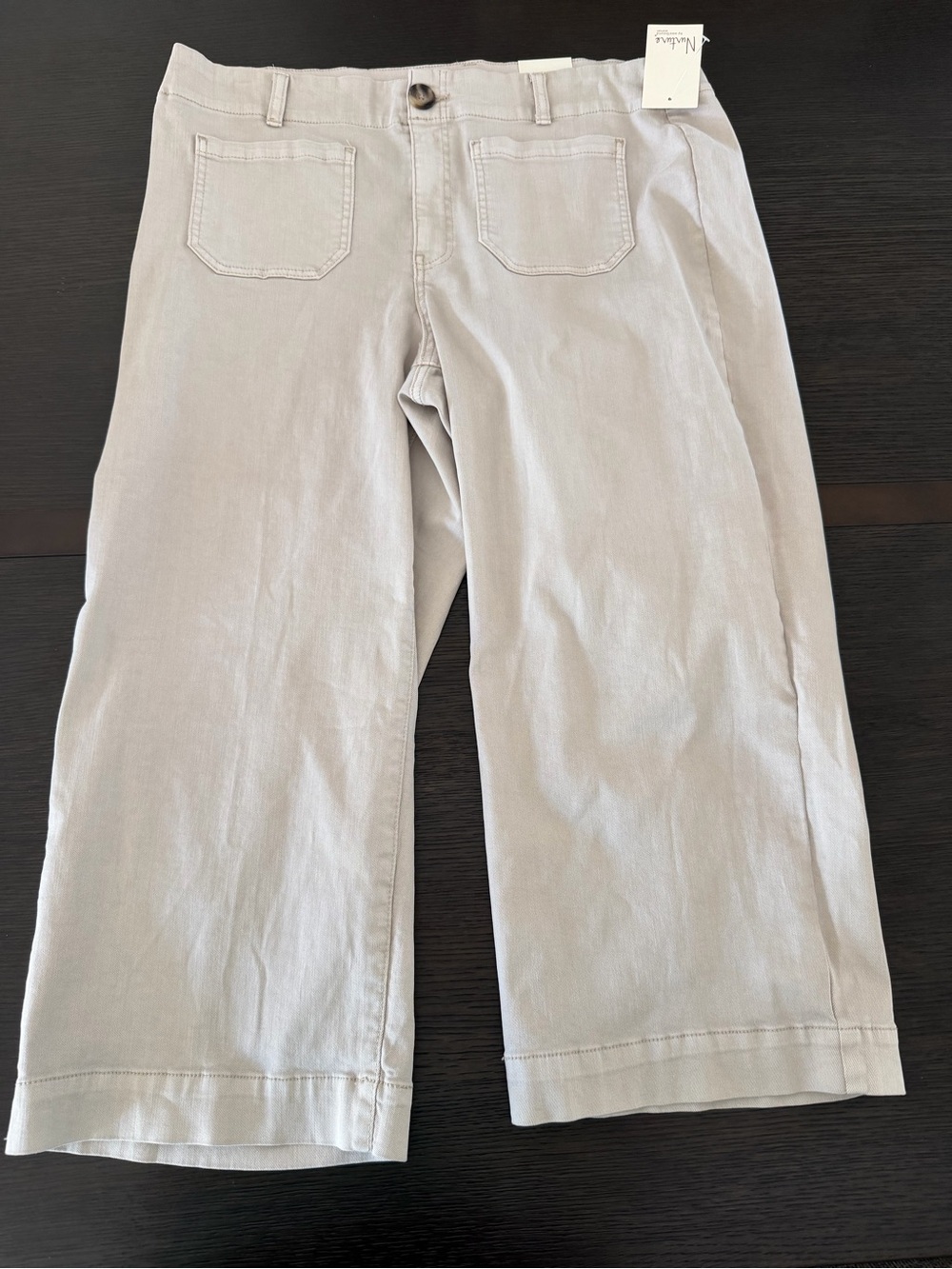 Nurture by Westbound Stone Beige Wide Leg Crop Pant